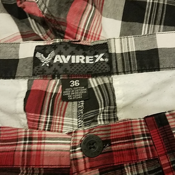 Mens avirex casual checker summer shorts. Sz. 36 - Picture 5 of 5